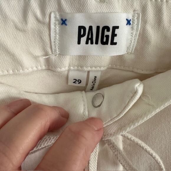 Paige Christy Mid-Rise Straight Cargo Pants Size: 29 Color: Quartz Sand - Picture 5 of 11